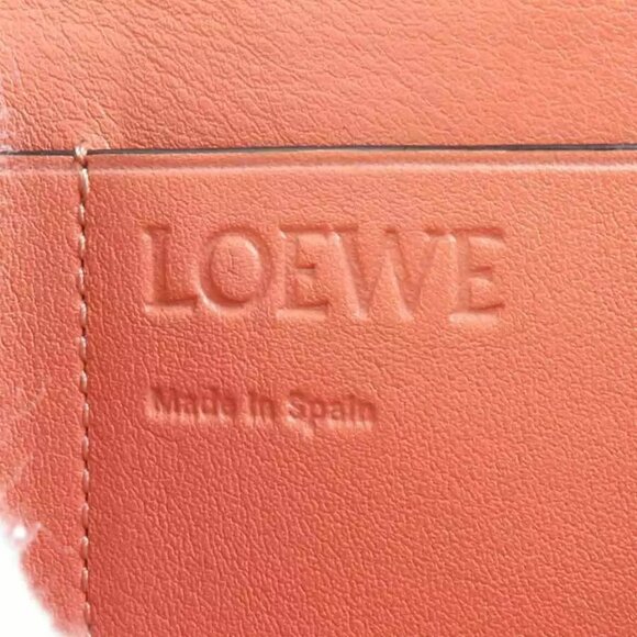 Auth LOEWE Anagram Trifold Wallet Greige/Brown Leather - Picture 10 of 14